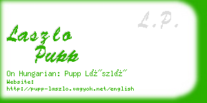 laszlo pupp business card